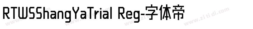 RTWSShangYaTrial Reg字体转换